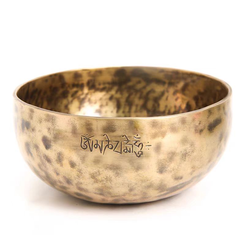 Tibetan singing bowls tiger pattern full moon style handmake